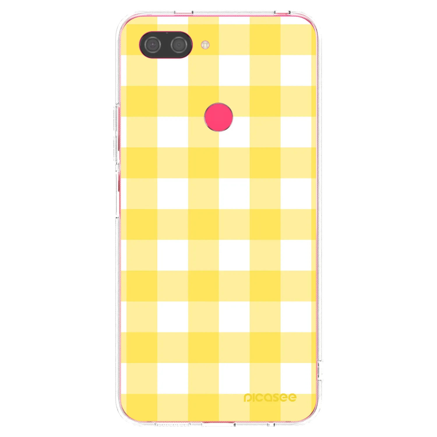 Picasee silikonowe przeźroczyste etui na Xiaomi Mi 8 Lite - Gride lemon