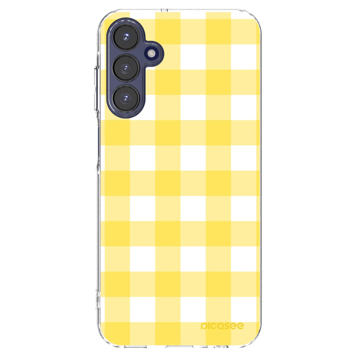 Picasee silikonowe przeźroczyste etui na Samsung Galaxy A15 A155F 4G - Gride lemon