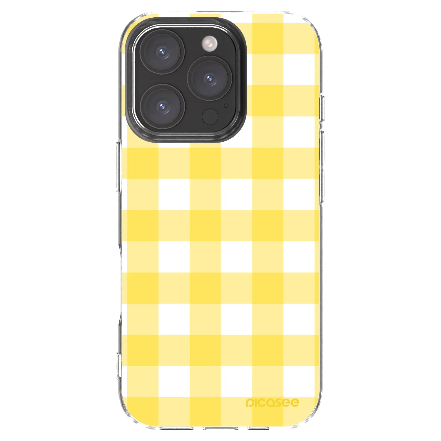 Picasee silikonowe przeźroczyste etui na Apple iPhone 16 Pro - Gride lemon