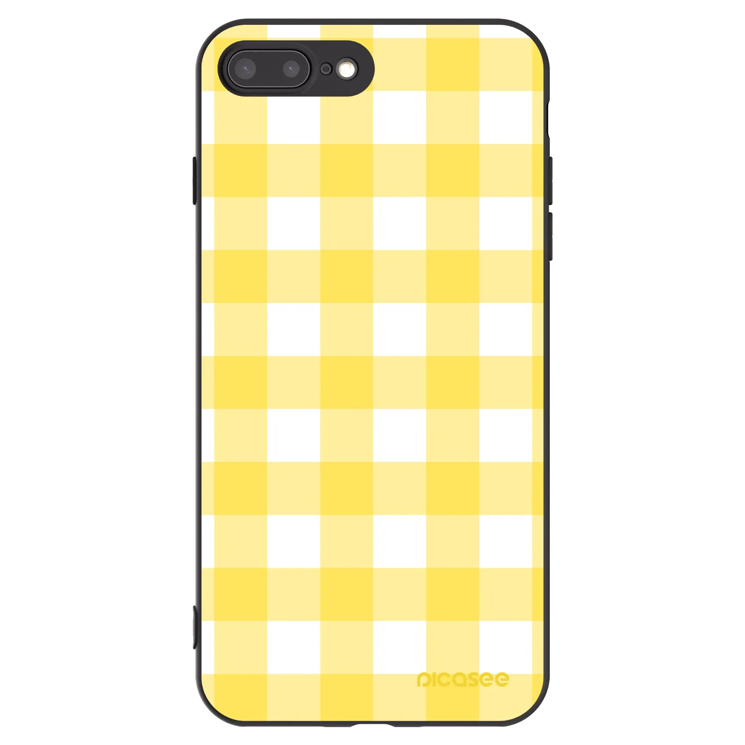 Picasee silikonowe czarne etui na Apple iPhone 7 Plus - Gride lemon