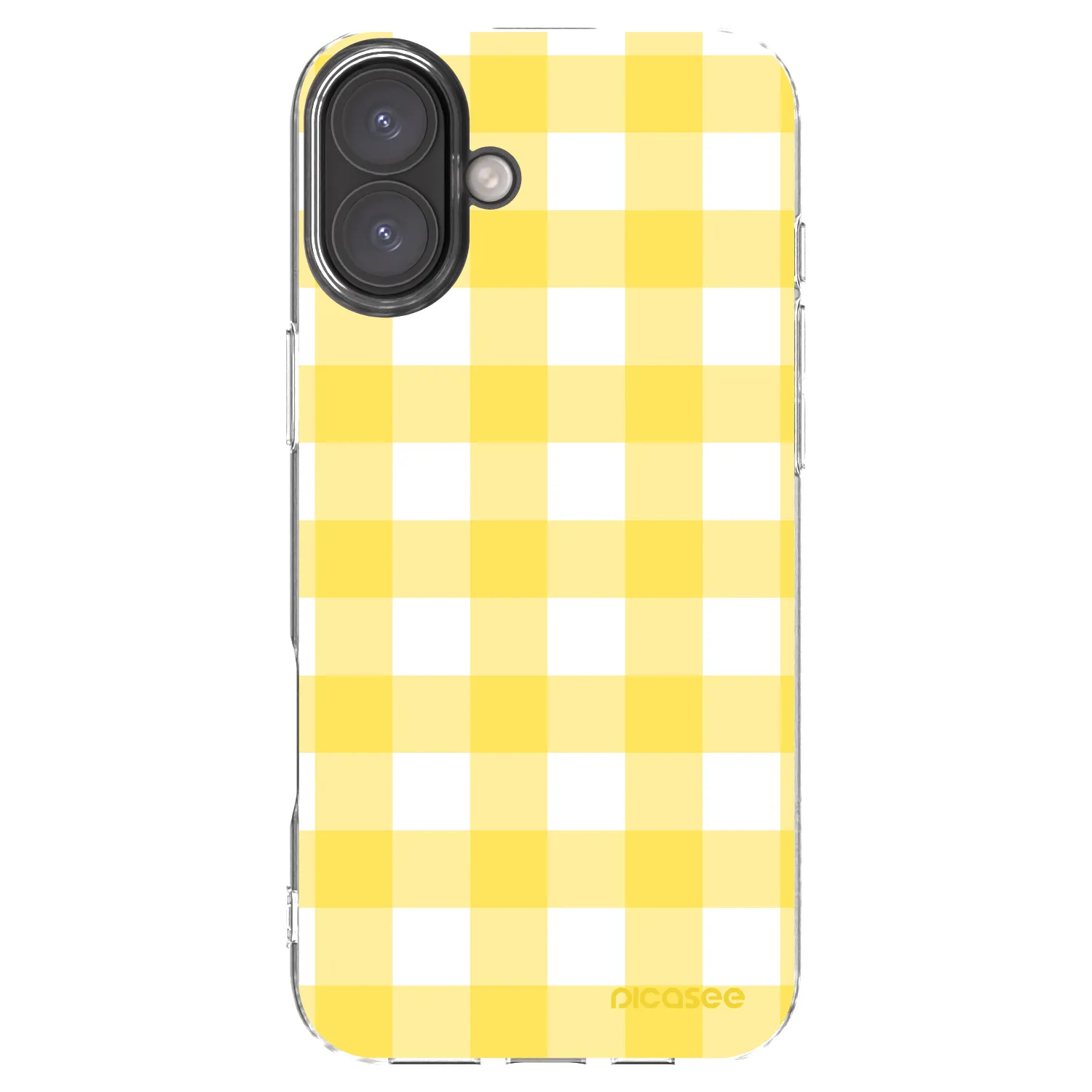 Picasee silikonowe przeźroczyste etui na Apple iPhone 16 Plus - Gride lemon
