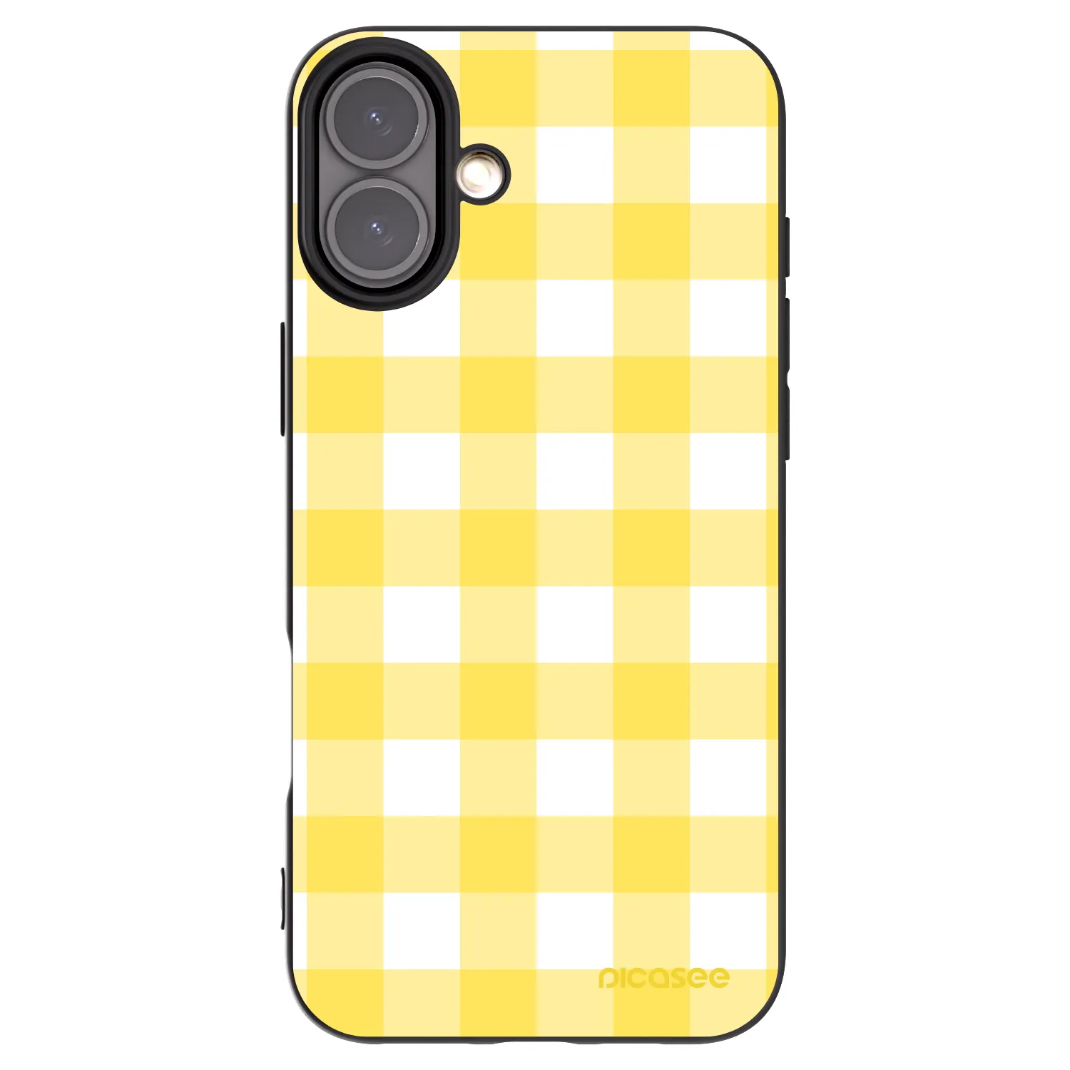 Picasee silikonowe czarne etui na Apple iPhone 16 Plus - Gride lemon