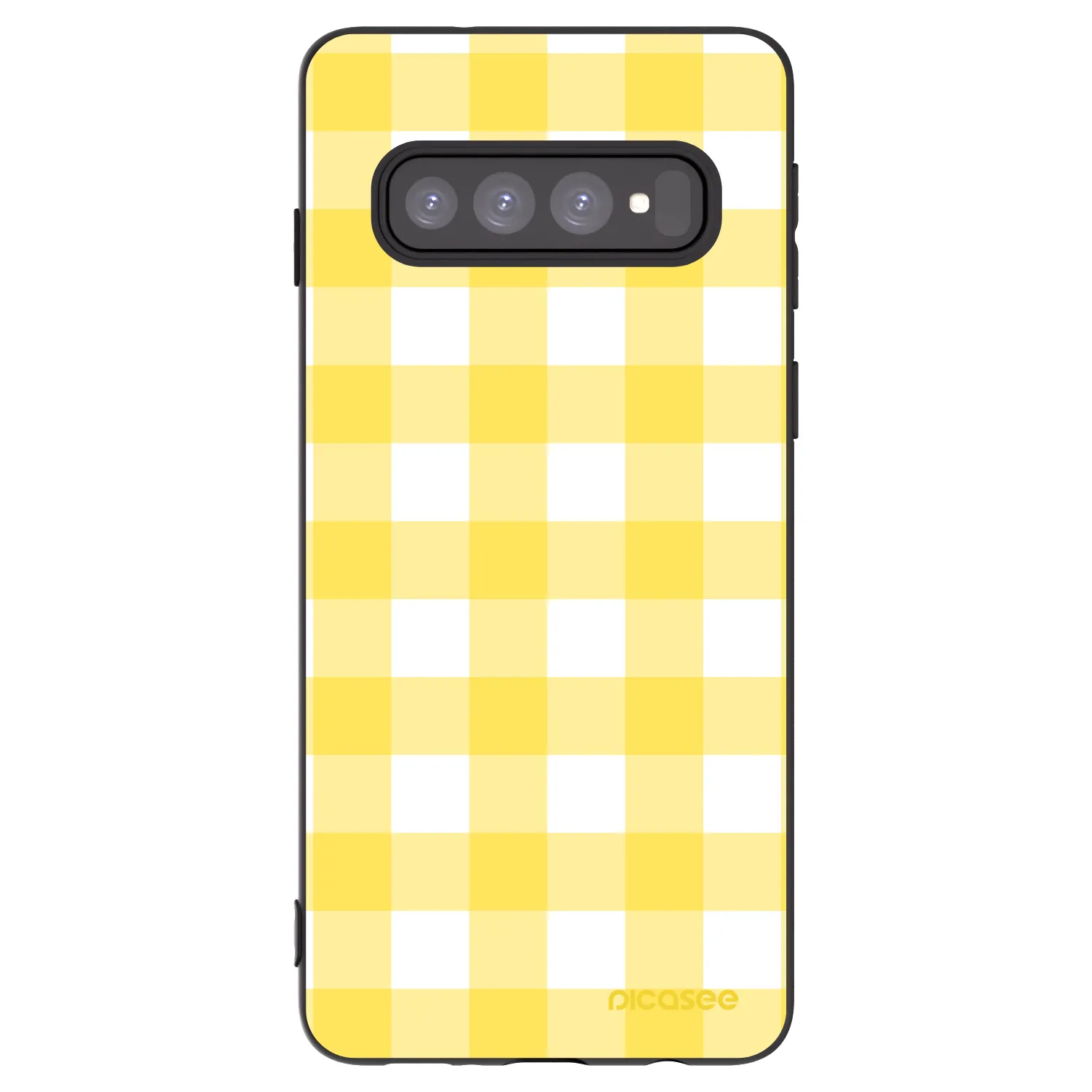 Picasee silikonowe czarne etui na Samsung Galaxy S10 G973 - Gride lemon