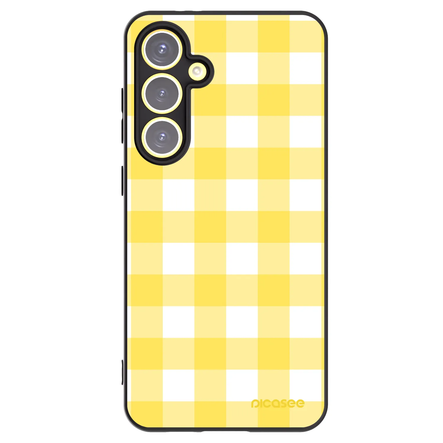 Picasee silikonowe czarne etui na Samsung Galaxy S24 FE S721B - Gride lemon
