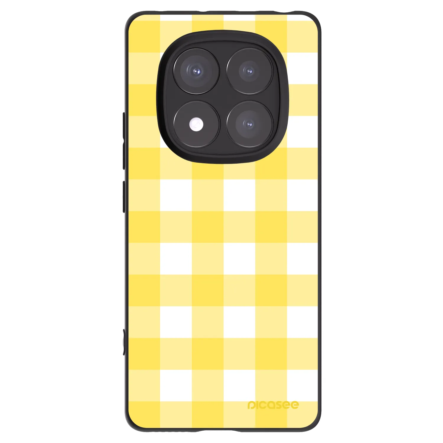 Picasee silikonowe czarne etui na Xiaomi Redmi Note 14 Pro+ 5G - Gride lemon