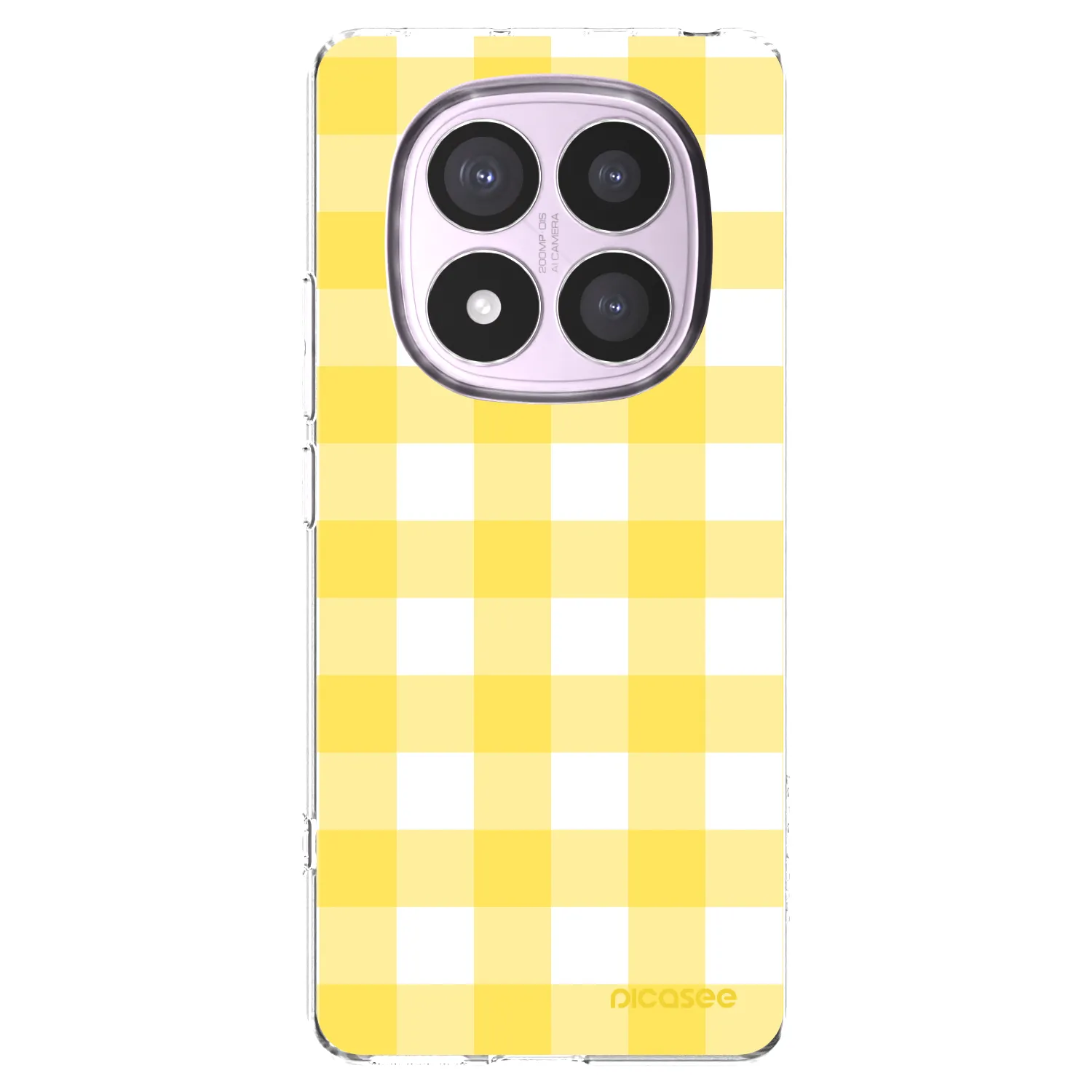 Picasee silikonowe przeźroczyste etui na Xiaomi Redmi Note 14 Pro 5G - Gride lemon