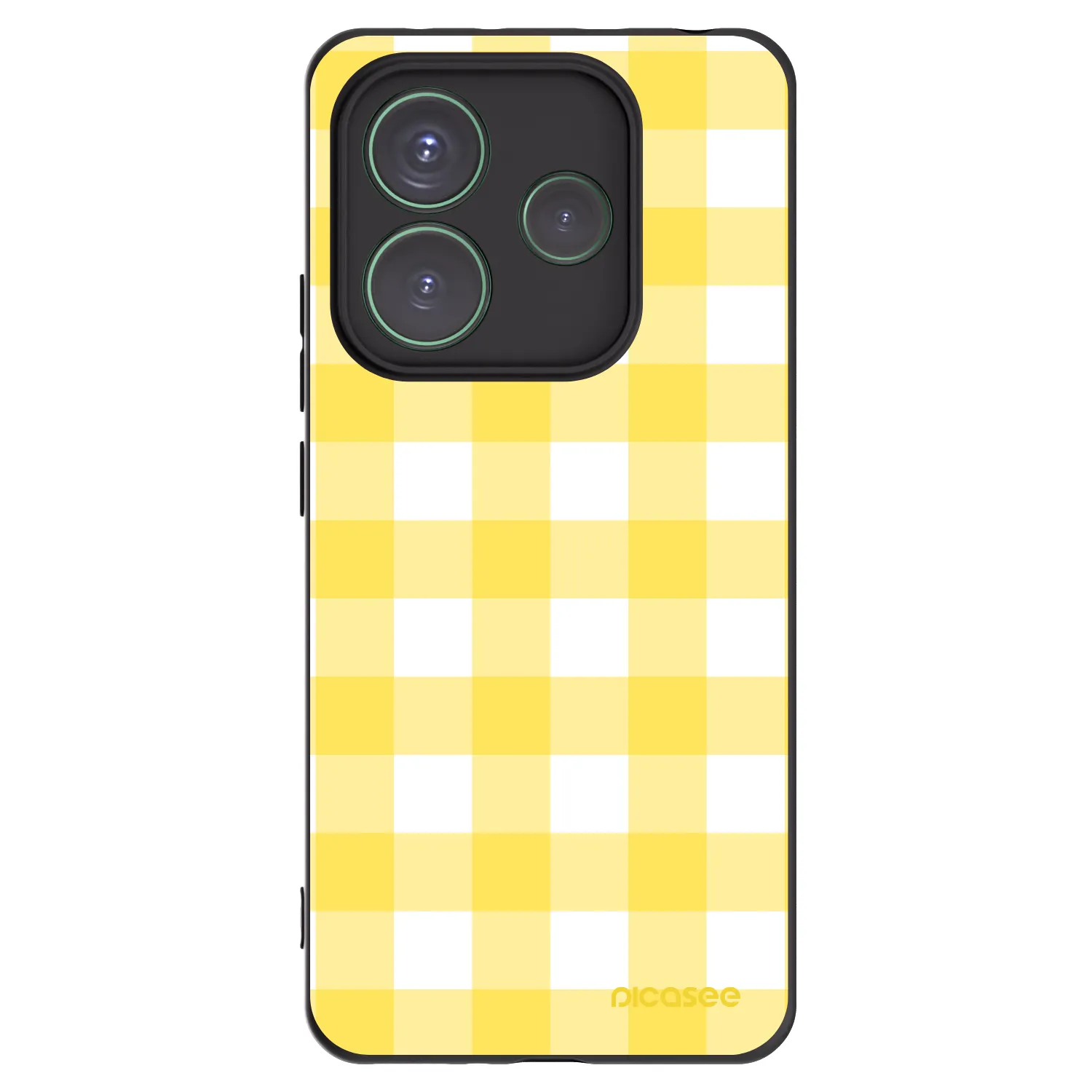 Picasee silikonowe czarne etui na Xiaomi Redmi Note 14 5G - Gride lemon