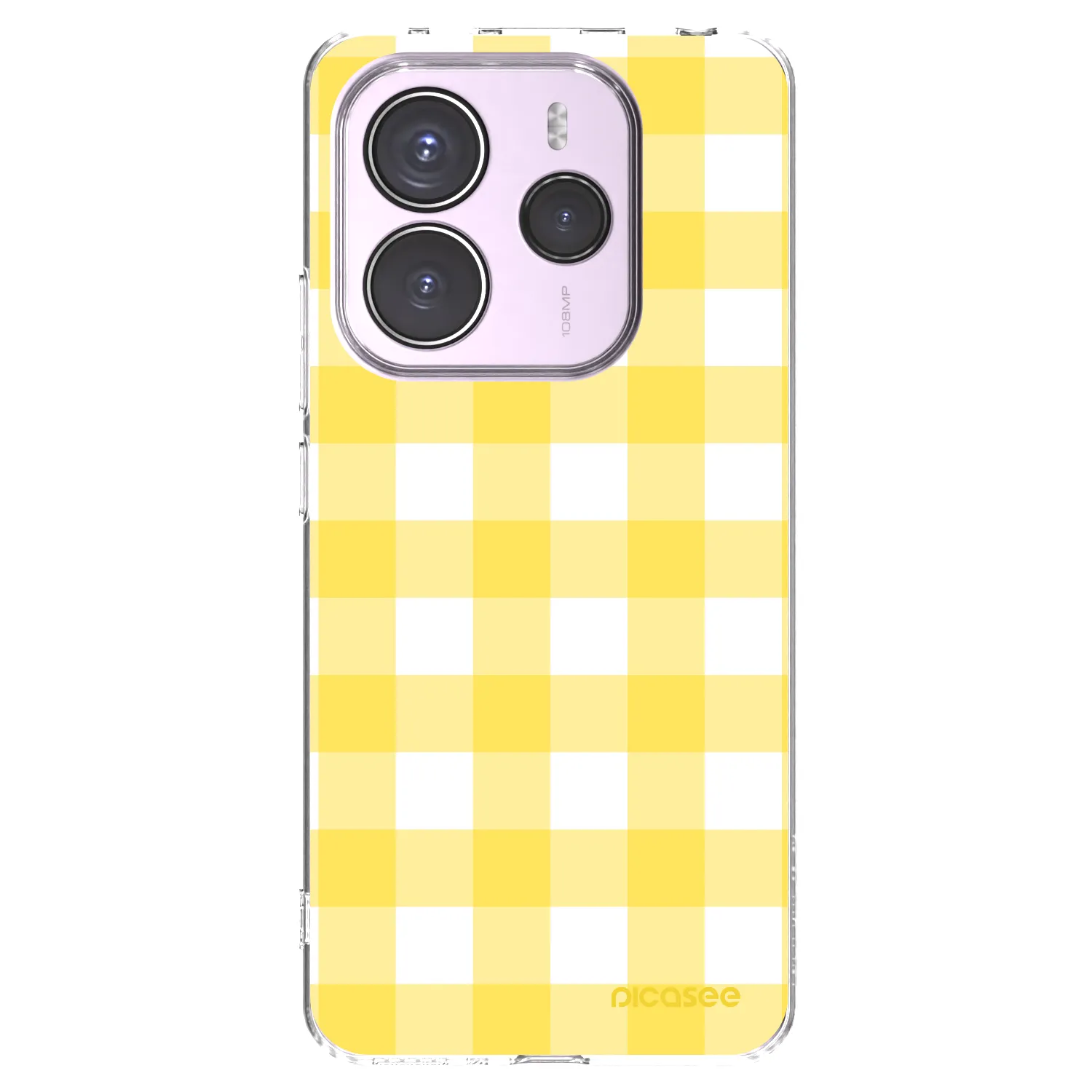 Picasee silikonowe przeźroczyste etui na Xiaomi Redmi Note 14 5G - Gride lemon