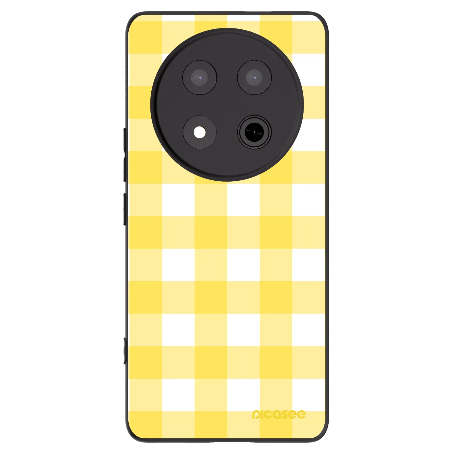 Picasee silikonowe czarne etui na Honor Magic7 Lite 5G - Gride lemon