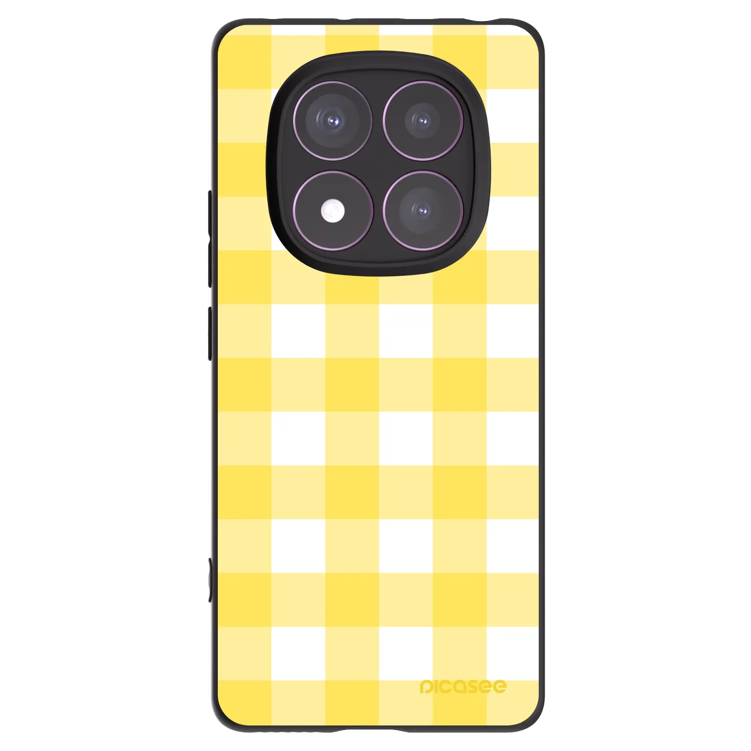 Picasee silikonowe czarne etui na Xiaomi Redmi Note 14 Pro 4G - Gride lemon