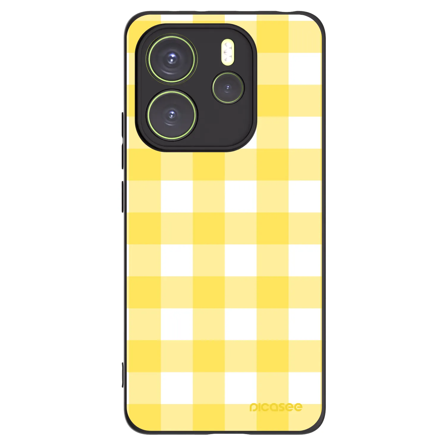 Picasee silikonowe czarne etui na Xiaomi Redmi Note 14 4G - Gride lemon