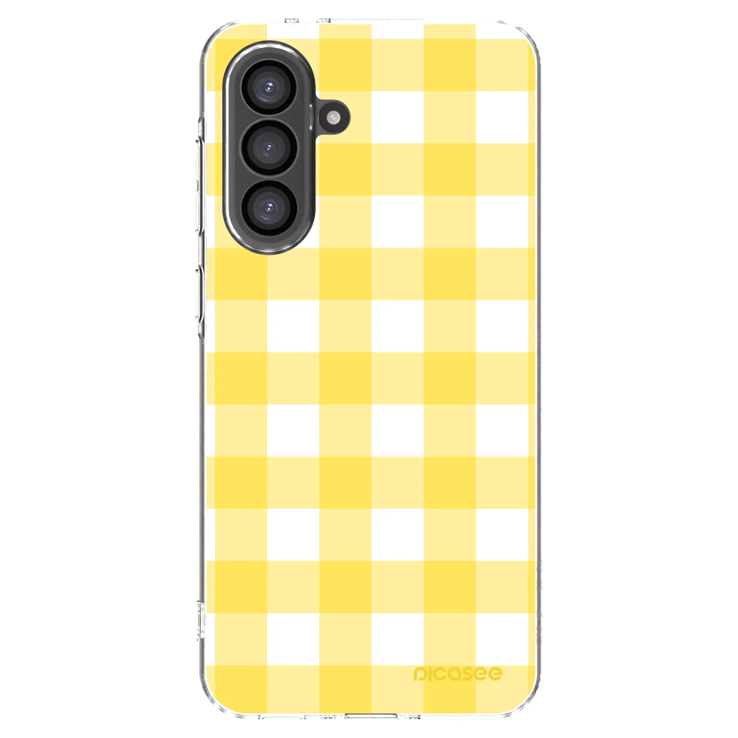 Picasee silikonowe przeźroczyste etui na Samsung Galaxy A56 5G A566B - Gride lemon