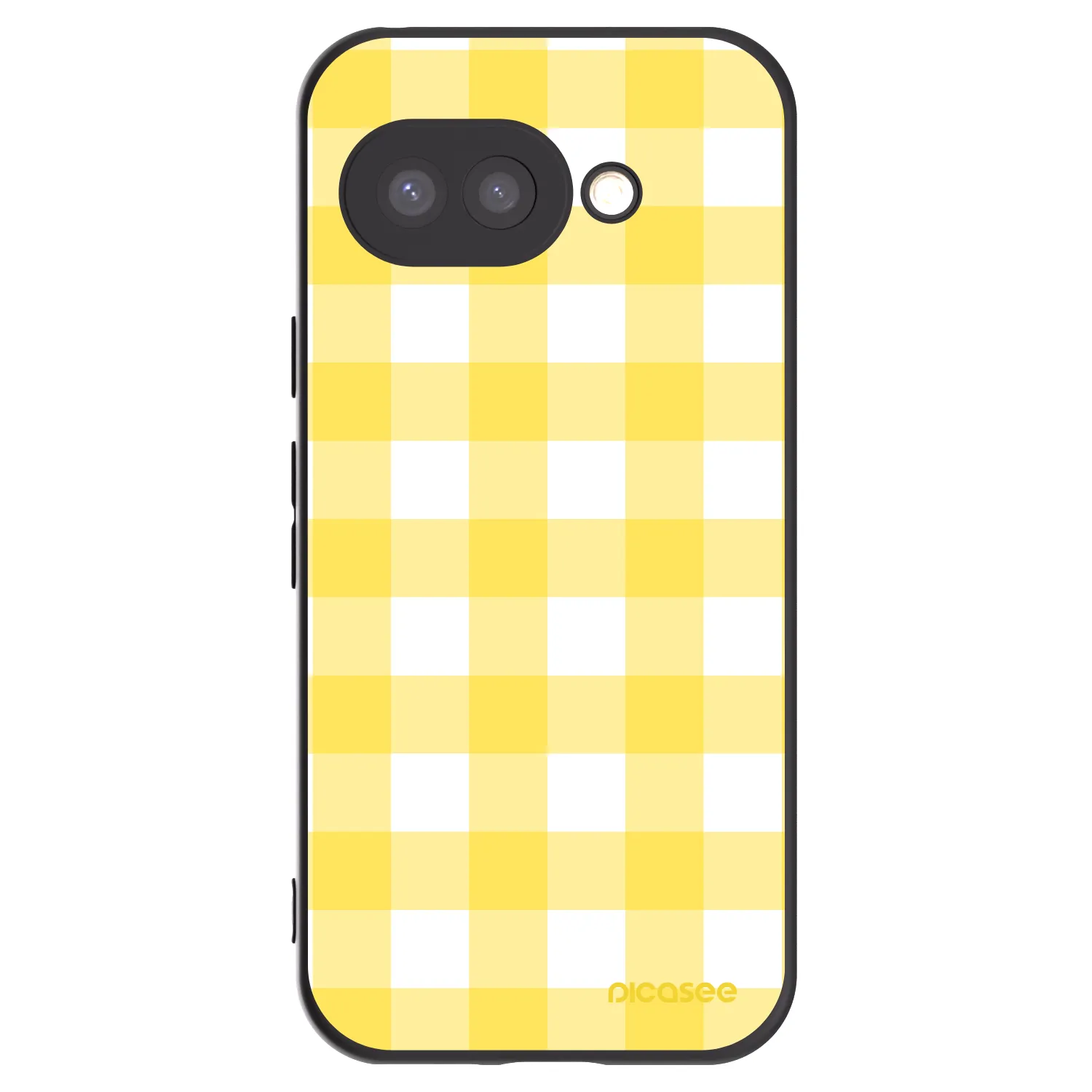 Picasee silikonowe czarne etui na Google Pixel 9a - Gride lemon