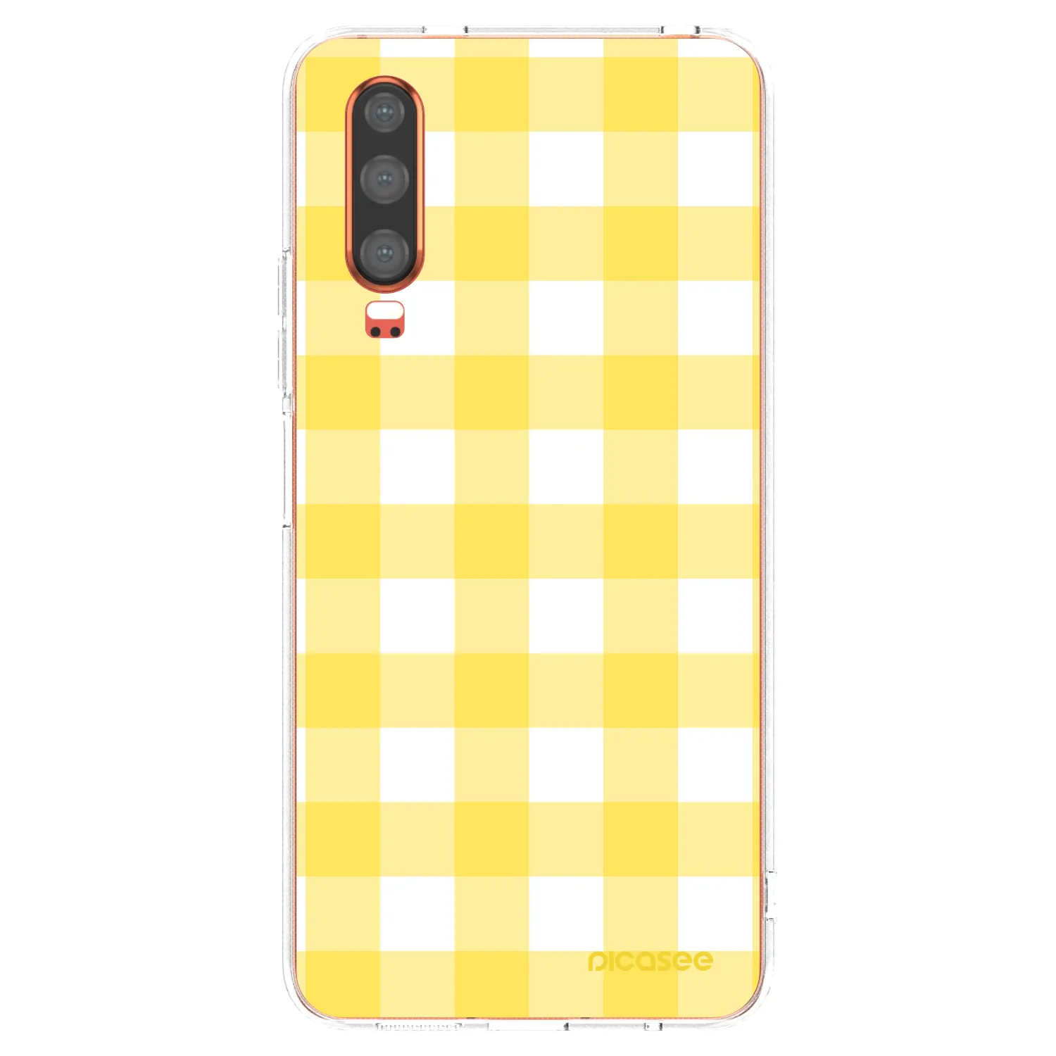 Picasee silikonowe przeźroczyste etui na Huawei P30 - Gride lemon