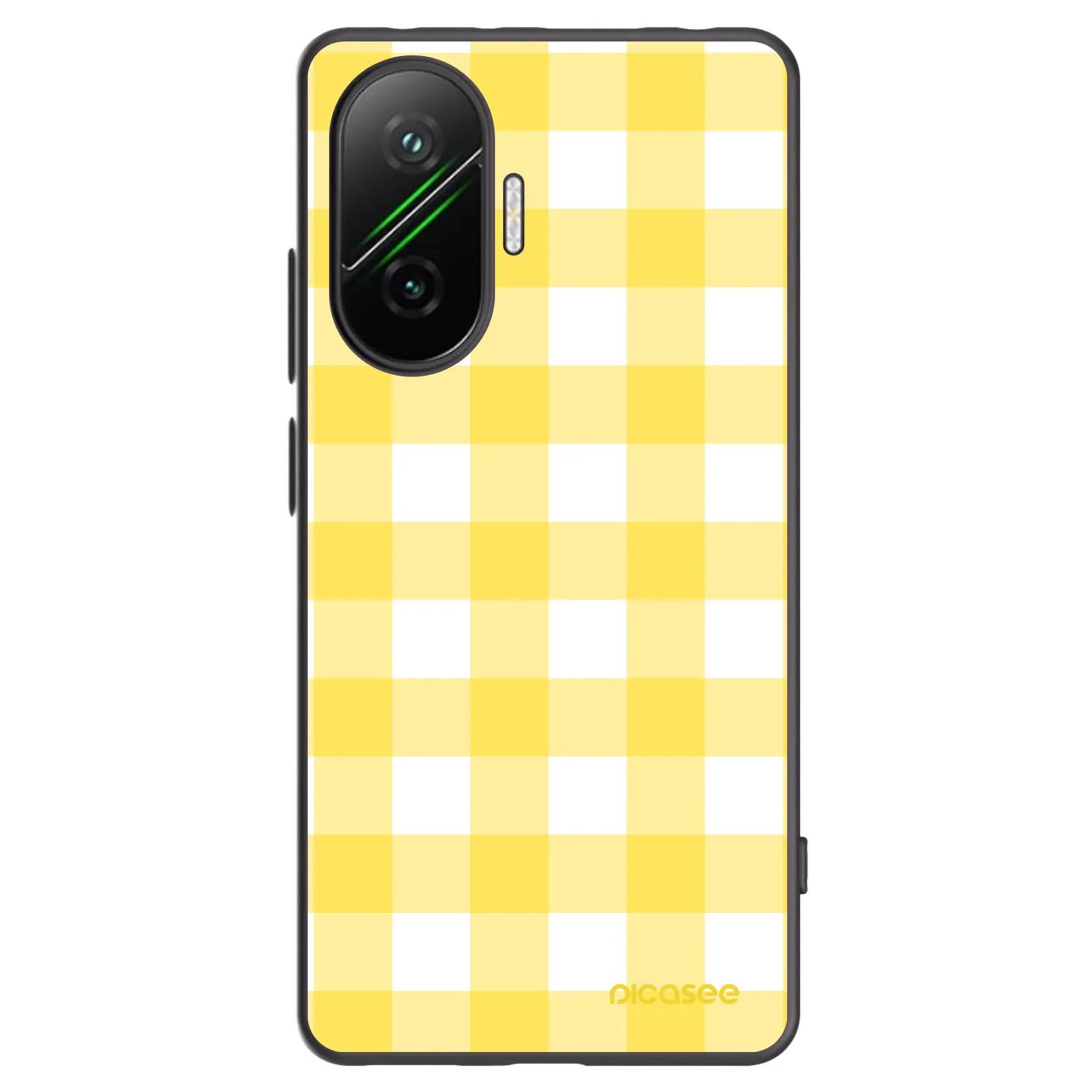 Picasee silikonowe czarne etui na Xiaomi Poco F7 Pro 5G - Gride lemon