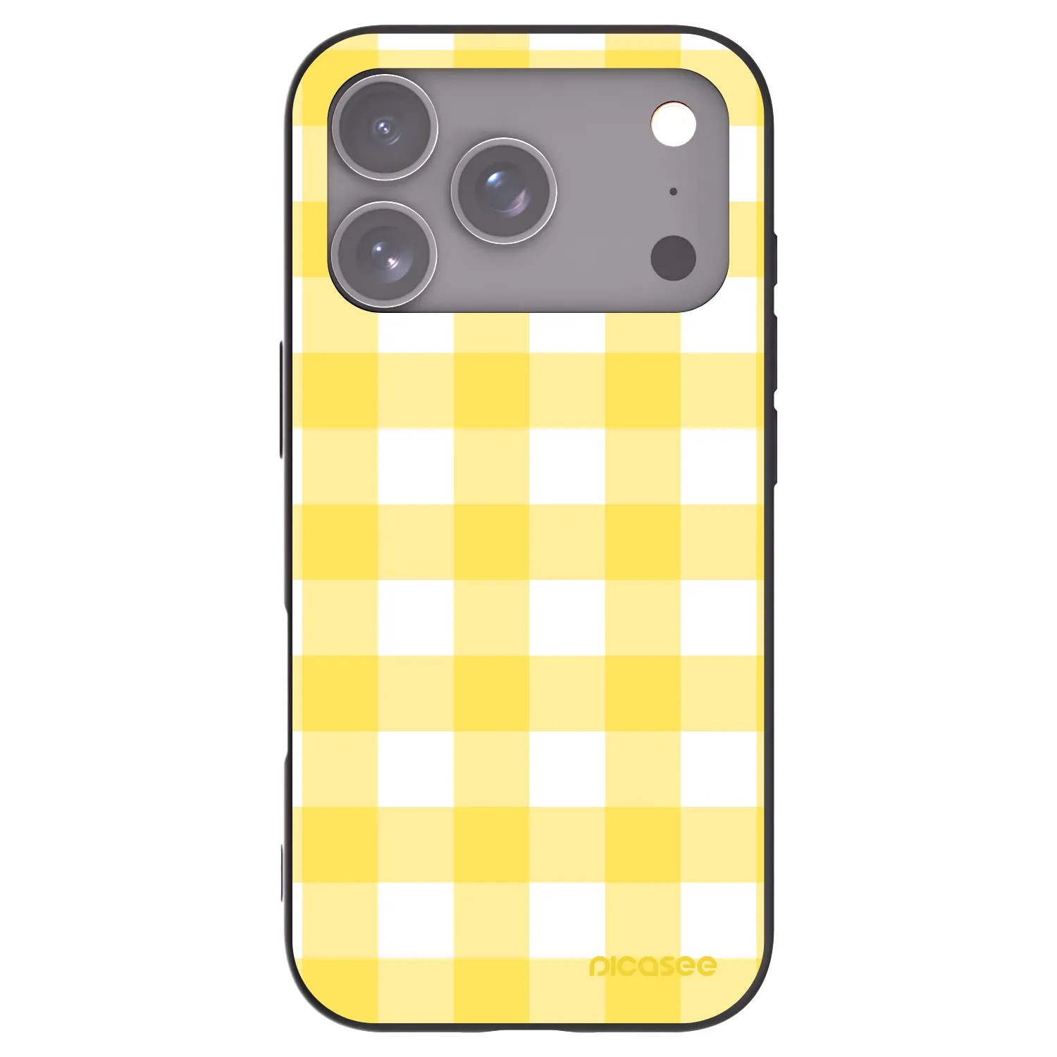 Picasee silikonowe czarne etui na Apple iPhone 17 Pro - Gride lemon