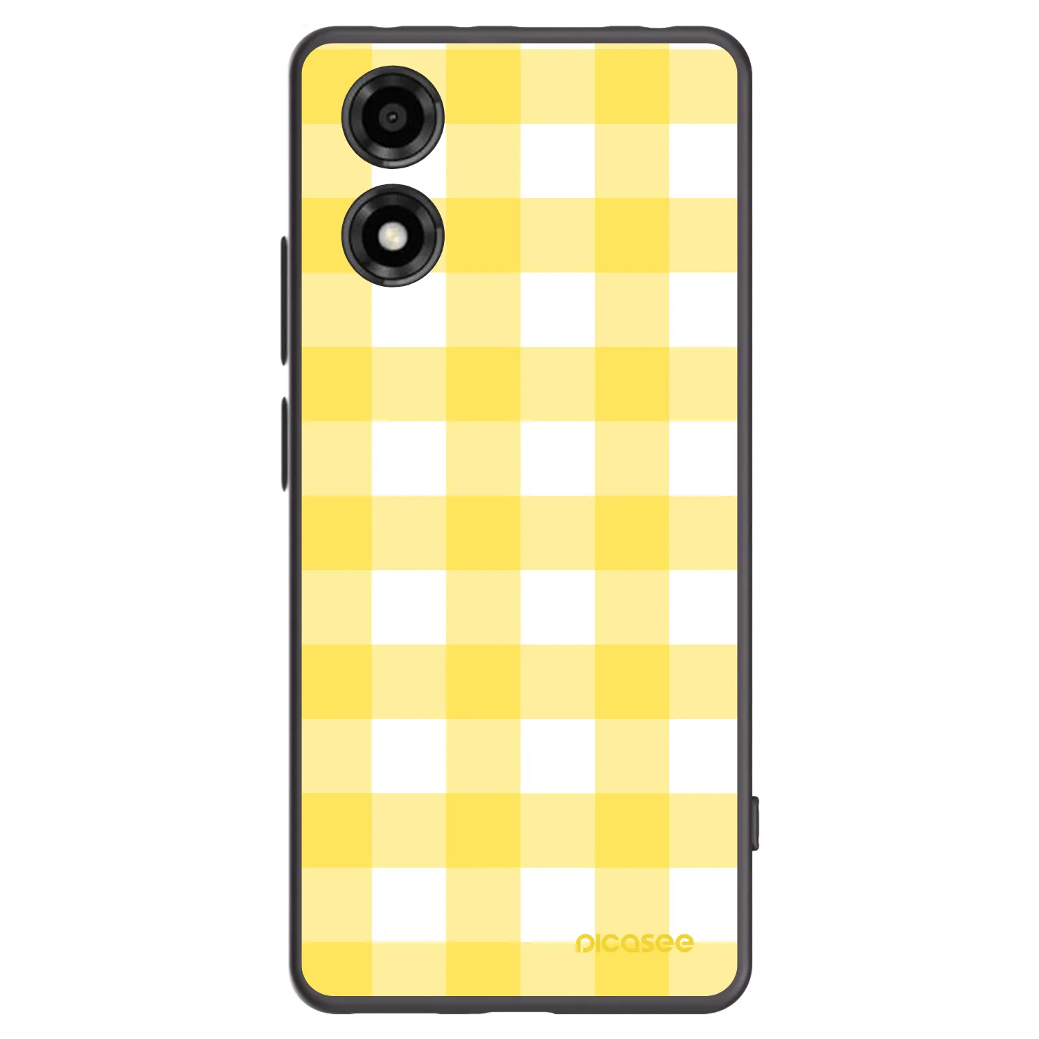 Picasee silikonowe czarne etui na Motorola Moto E14 - Gride lemon