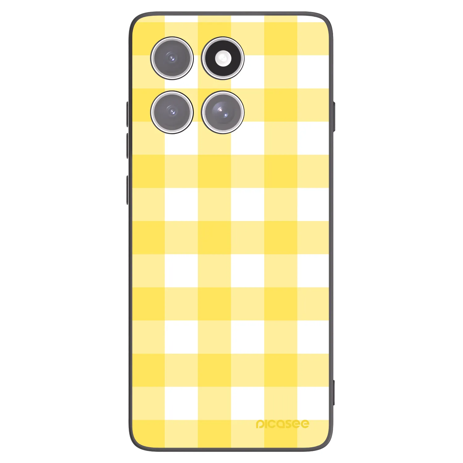 Picasee silikonowe czarne etui na Motorola Edge 60 Pro - Gride lemon