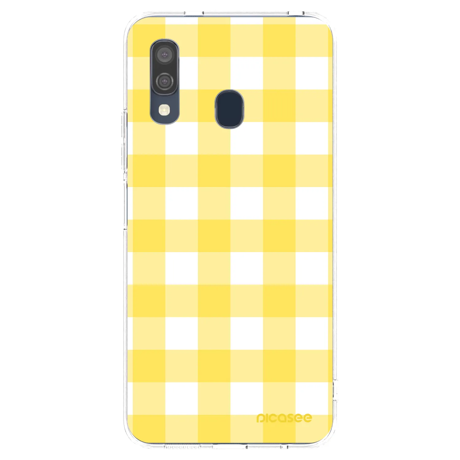 Picasee silikonowe przeźroczyste etui na Samsung Galaxy A40 A405F - Gride lemon