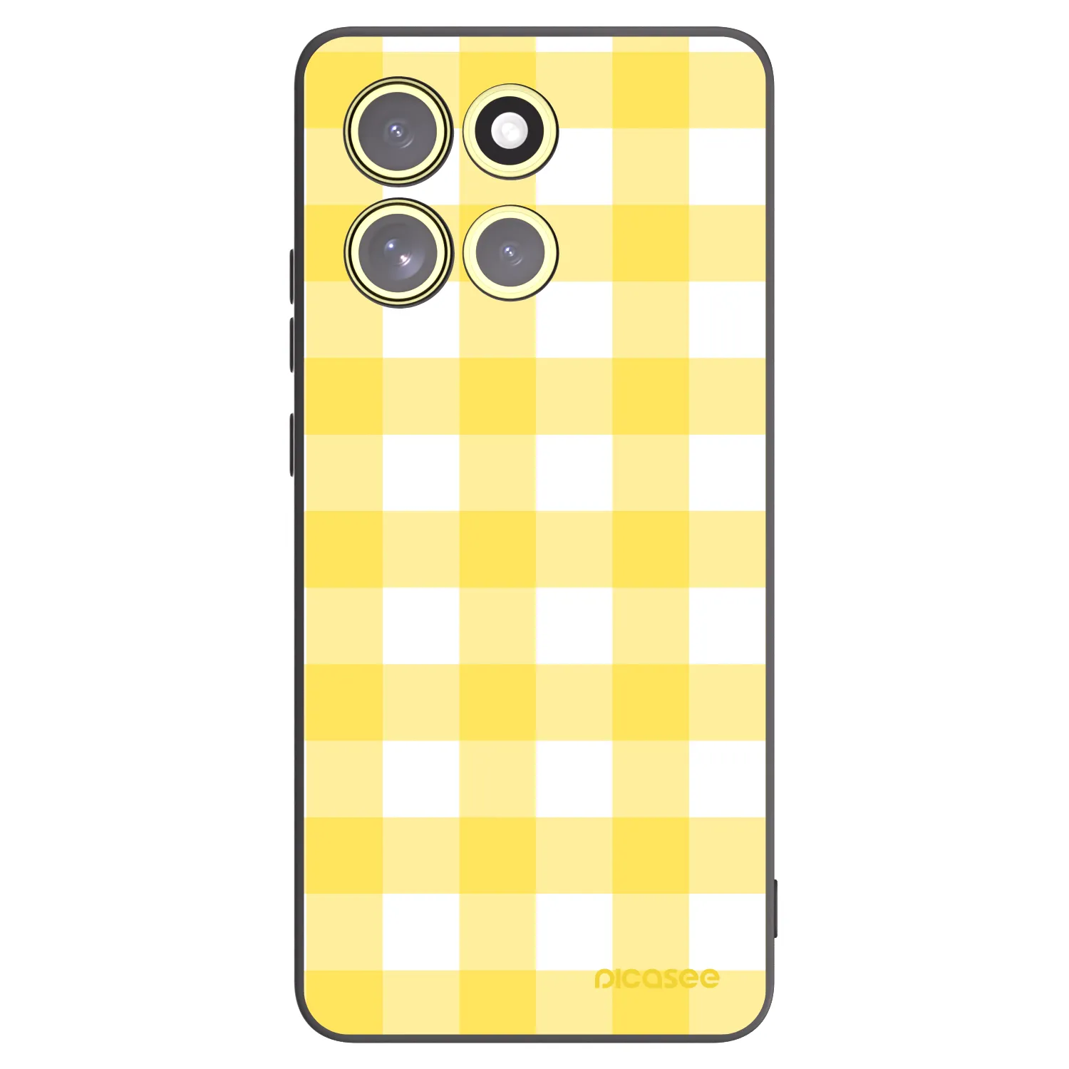 Picasee silikonowe czarne etui na Motorola Moto G86 5G - Gride lemon