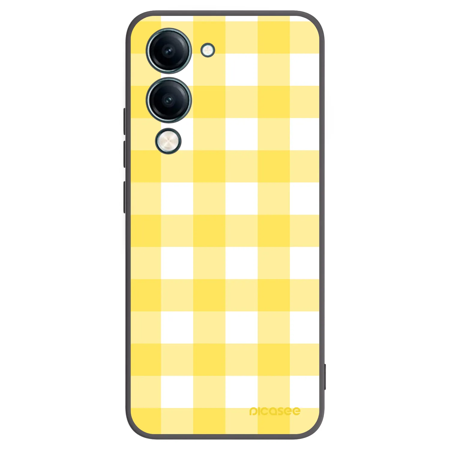 Picasee silikonowe czarne etui na Vivo Y29s 5G - Gride lemon