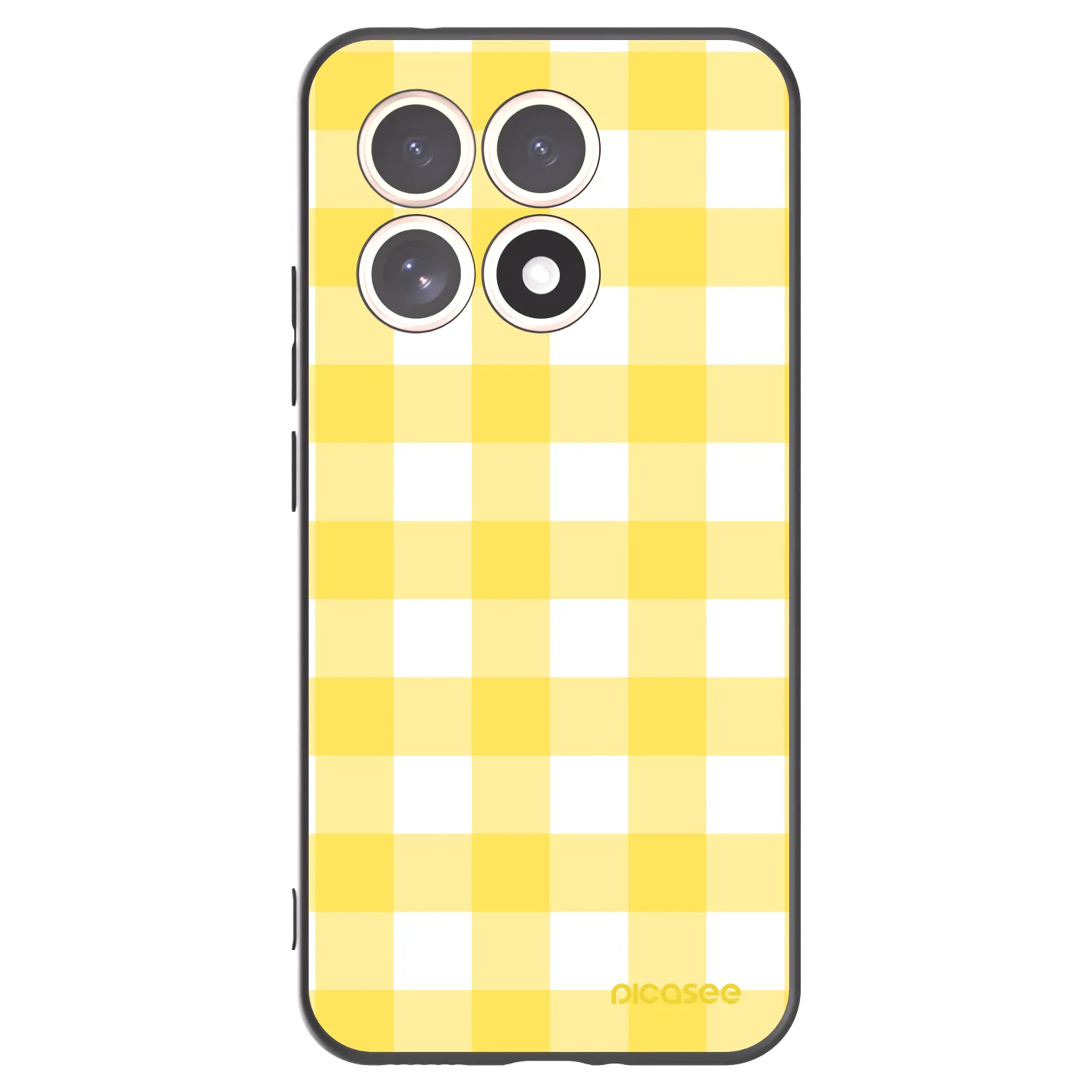 Picasee silikonowe czarne etui na Xiaomi 15T - Gride lemon