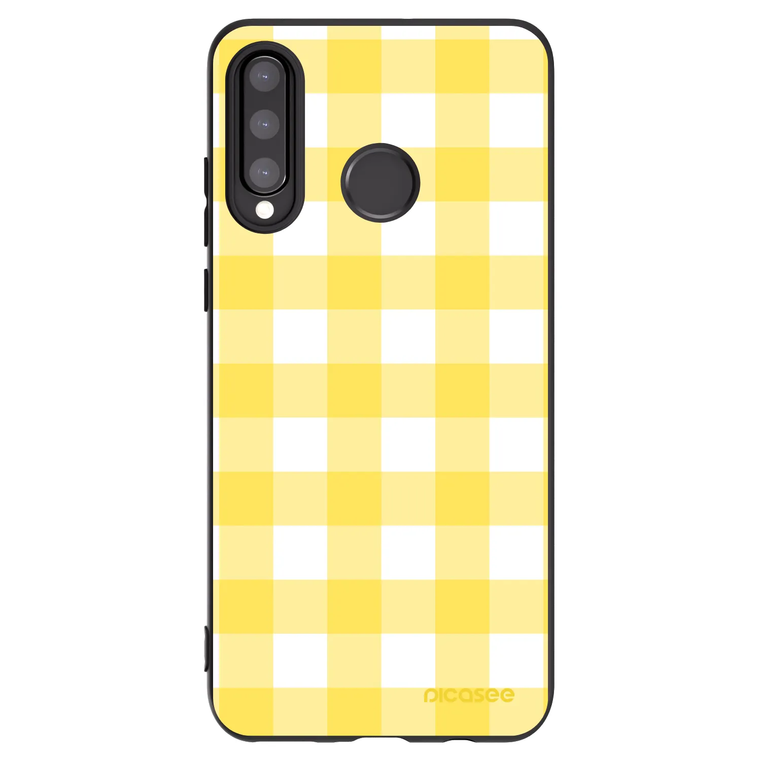 Picasee silikonowe czarne etui na Huawei P30 Lite - Gride lemon