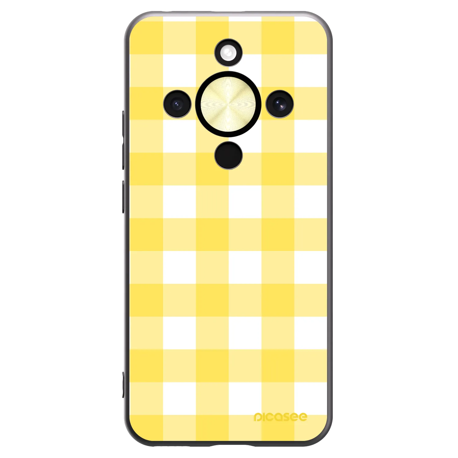 Picasee silikonowe czarne etui na Honor Magic8 Lite 5G - Gride lemon