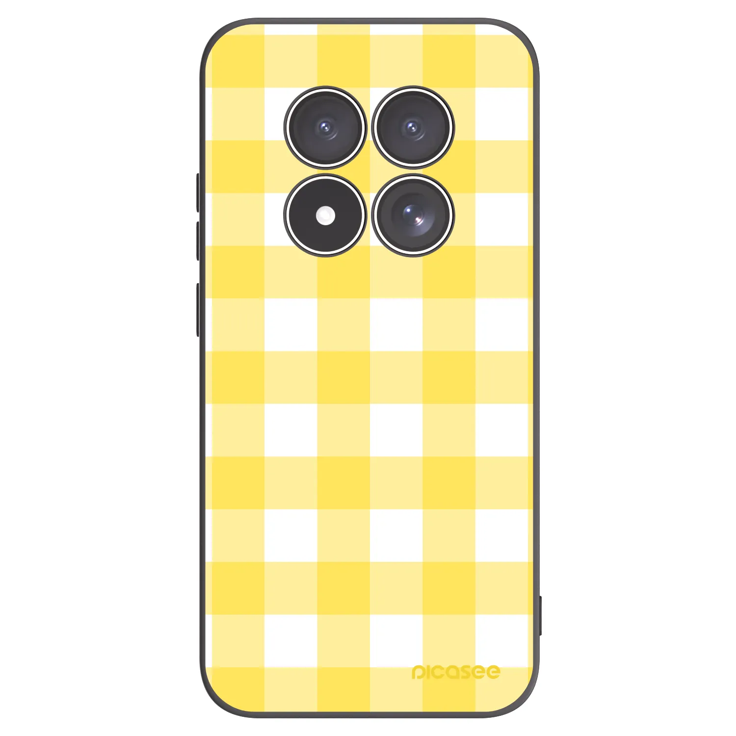 Picasee silikonowe czarne etui na Xiaomi Redmi Note 15 Pro 5G - Gride lemon