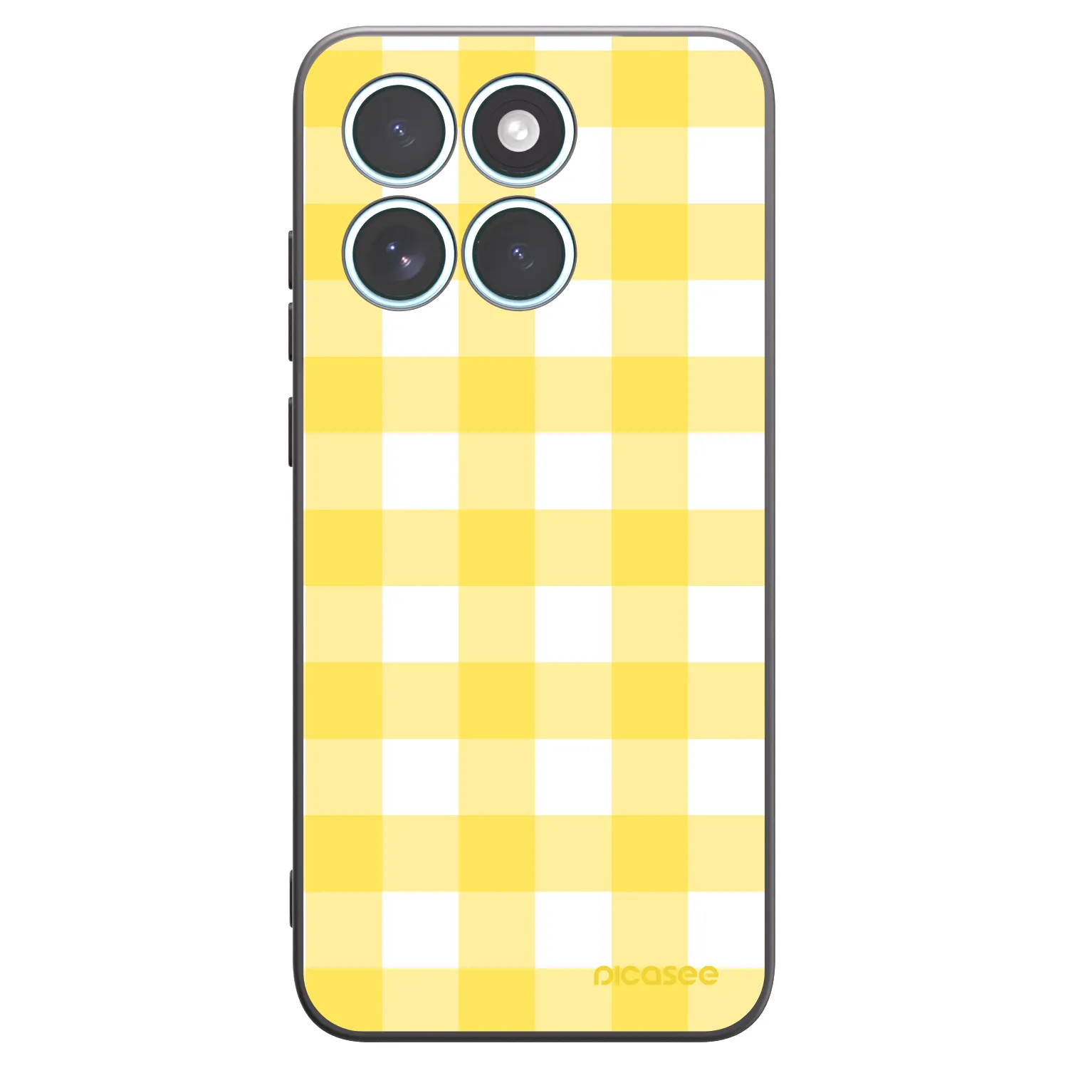 Picasee silikonowe czarne etui na Motorola Edge 70 Fusion - Gride lemon