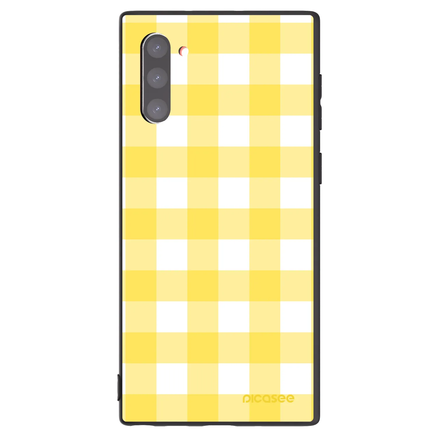 Picasee silikonowe czarne etui na Samsung Galaxy Note 10 N970F - Gride lemon