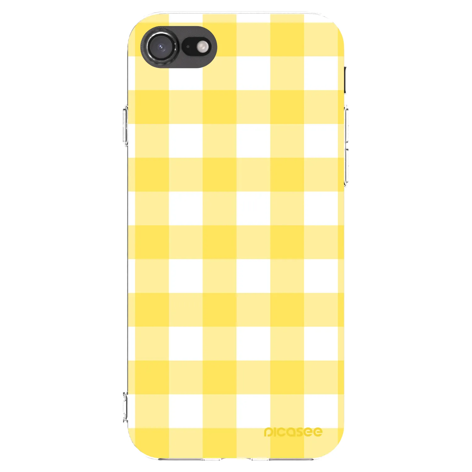 Picasee silikonowe przeźroczyste etui na Apple iPhone 8 - Gride lemon