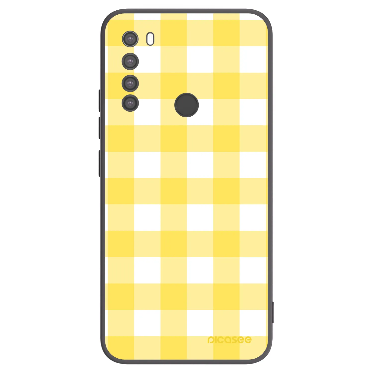 Picasee silikonowe czarne etui na Xiaomi Redmi Note 8 - Gride lemon