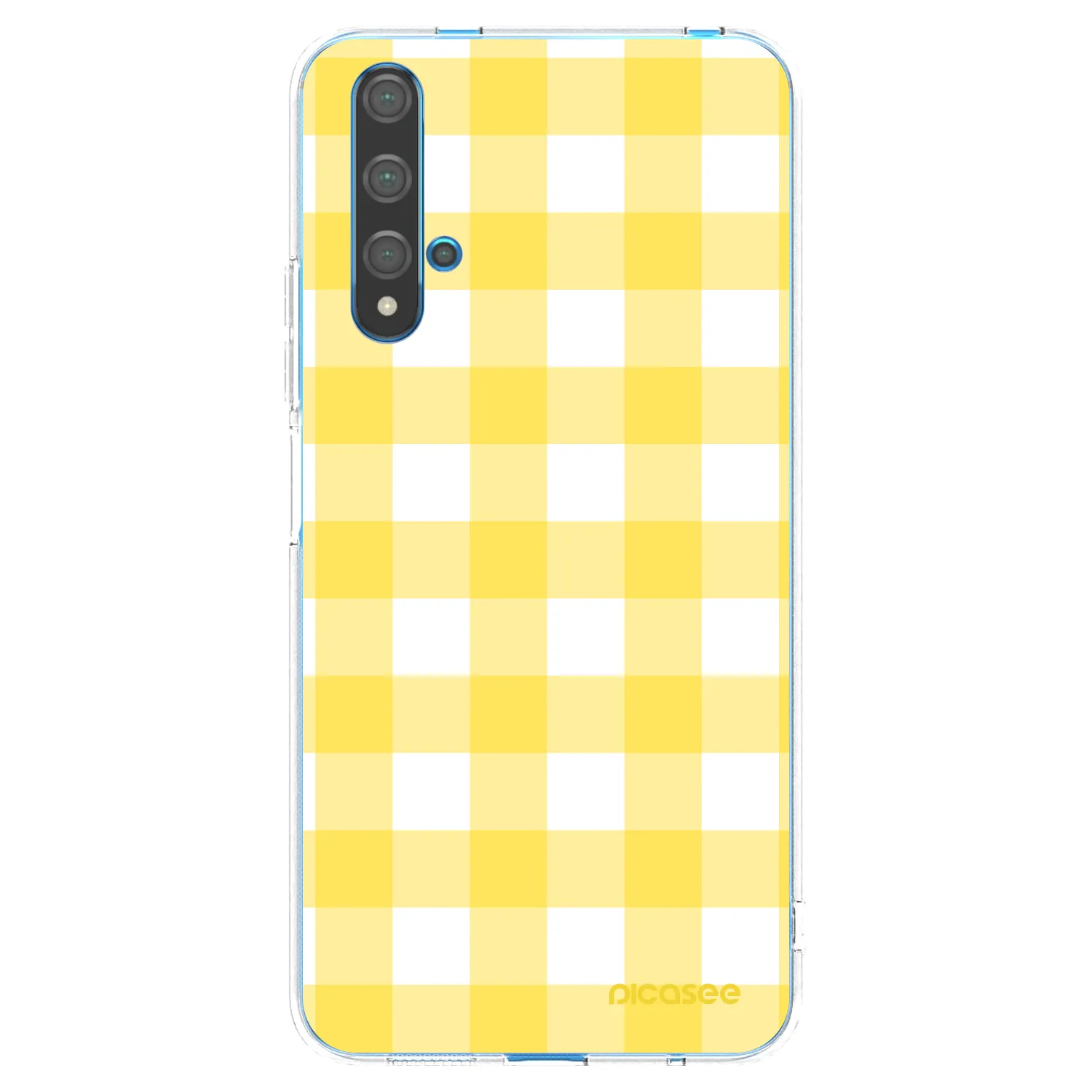 Picasee silikonowe przeźroczyste etui na Huawei Nova 5T - Gride lemon