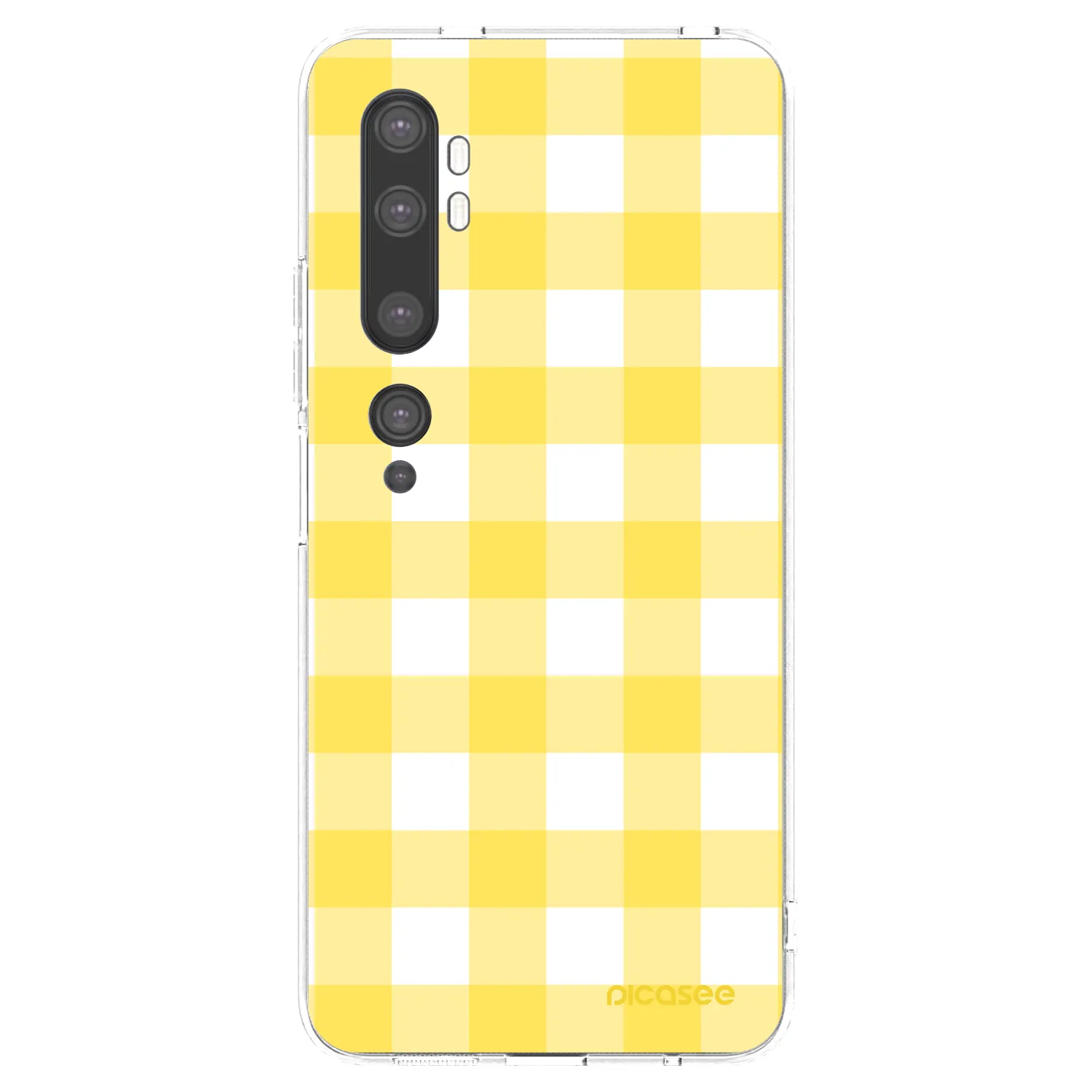 Picasee silikonowe przeźroczyste etui na Xiaomi Mi Note 10 (Pro) - Gride lemon