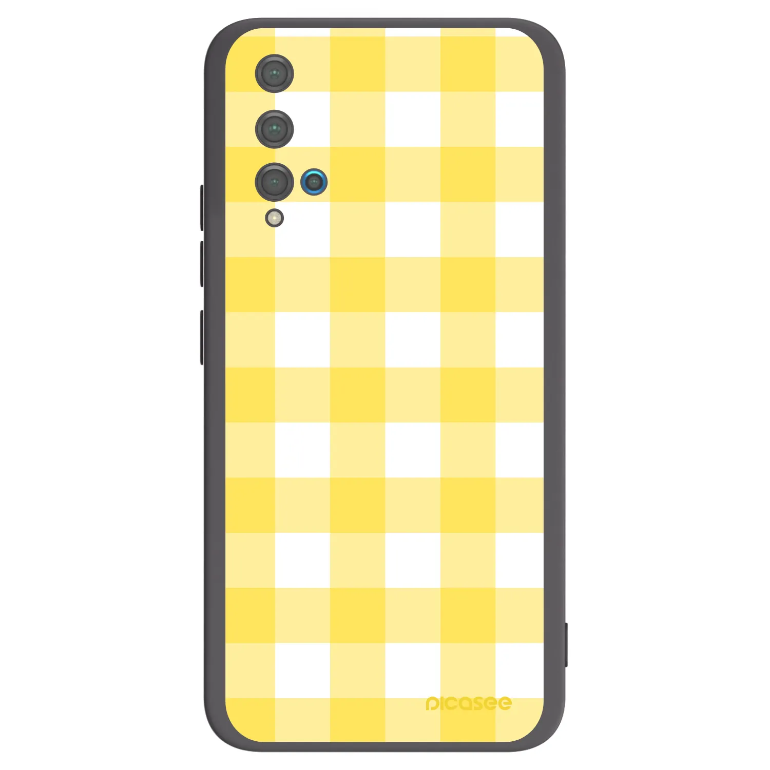 Picasee silikonowe czarne etui na Huawei Nova 5T - Gride lemon