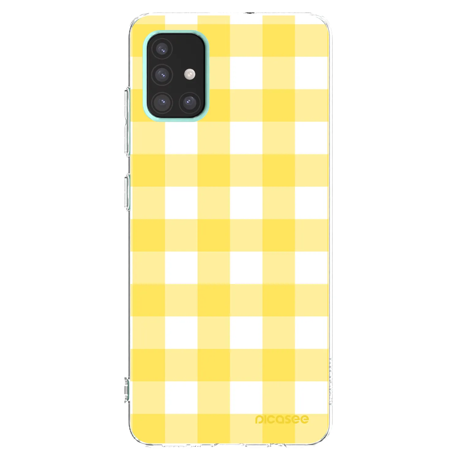 Picasee silikonowe przeźroczyste etui na Samsung Galaxy A51 A515F - Gride lemon