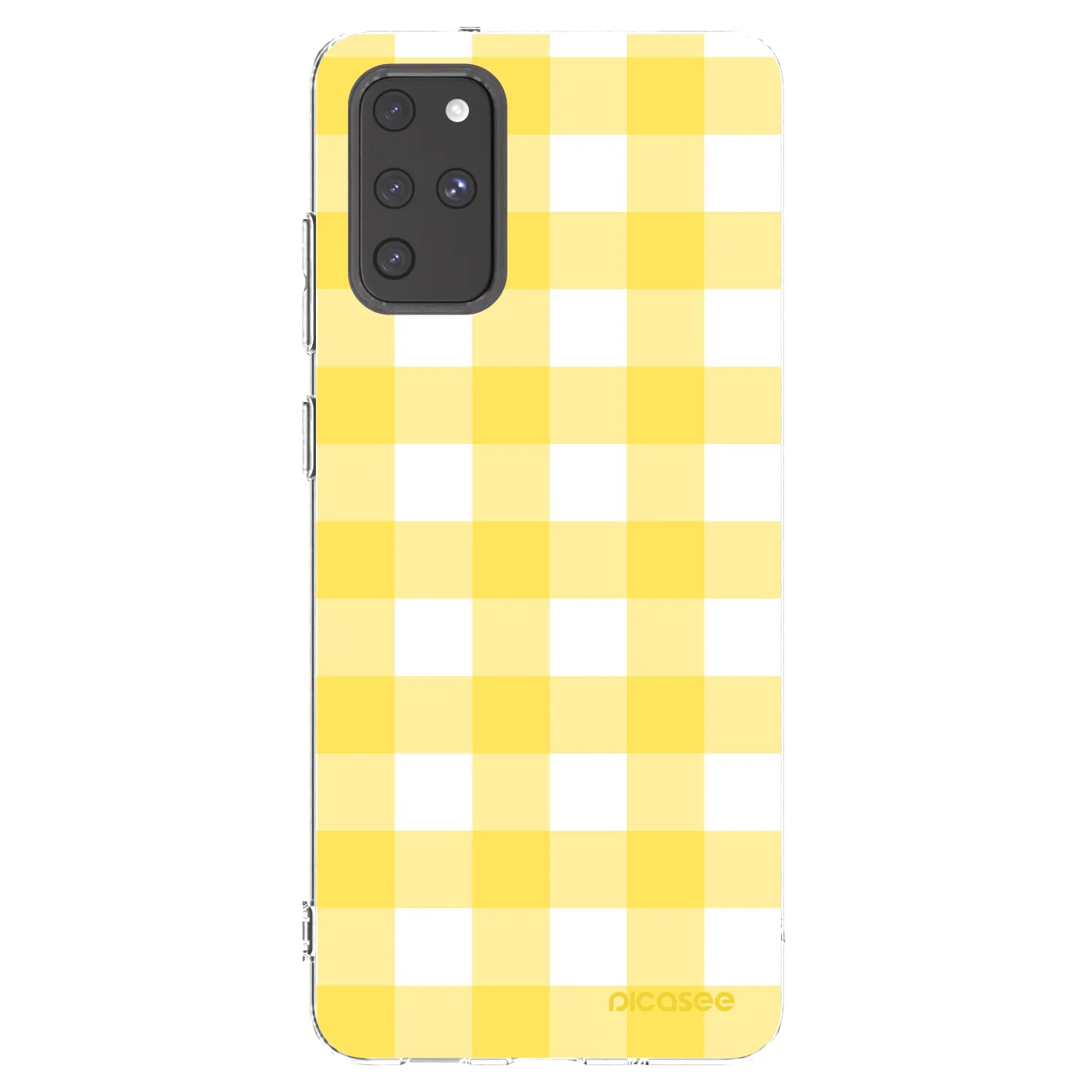 Picasee silikonowe przeźroczyste etui na Samsung Galaxy S20+ G985F - Gride lemon