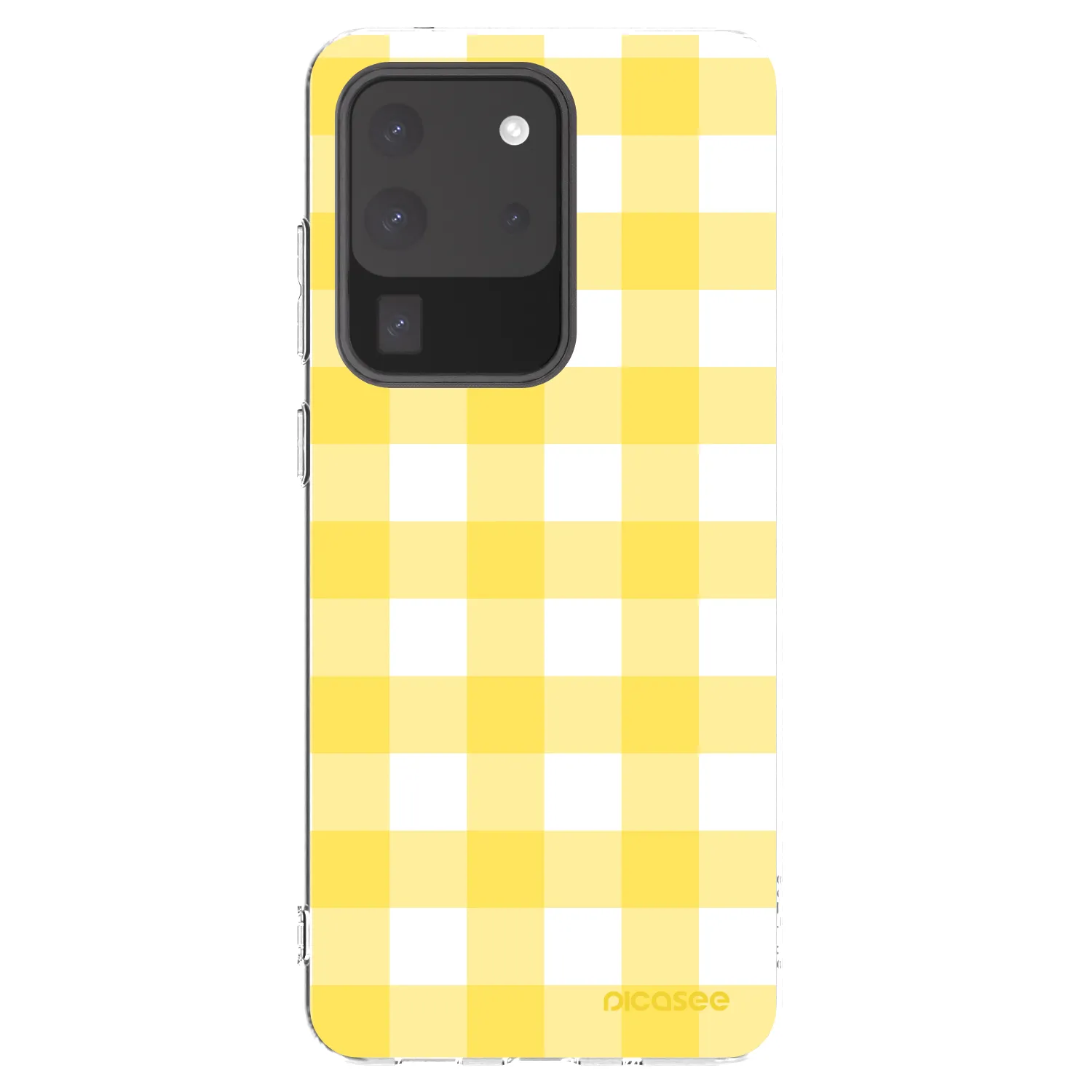 Picasee silikonowe przeźroczyste etui na Samsung Galaxy S20 Ultra 5G G988F - Gride lemon