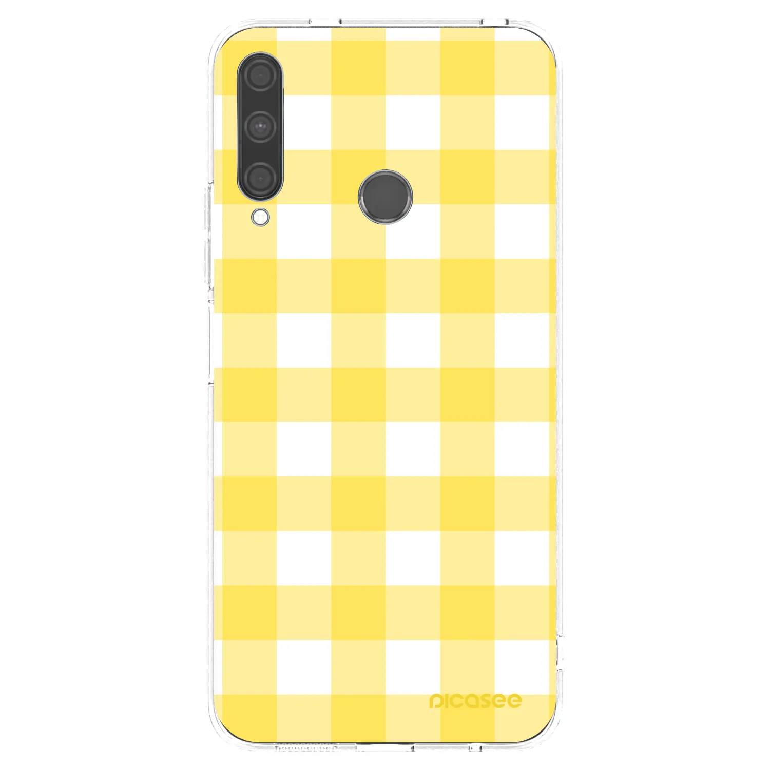 Picasee silikonowe przeźroczyste etui na Huawei P40 Lite E - Gride lemon