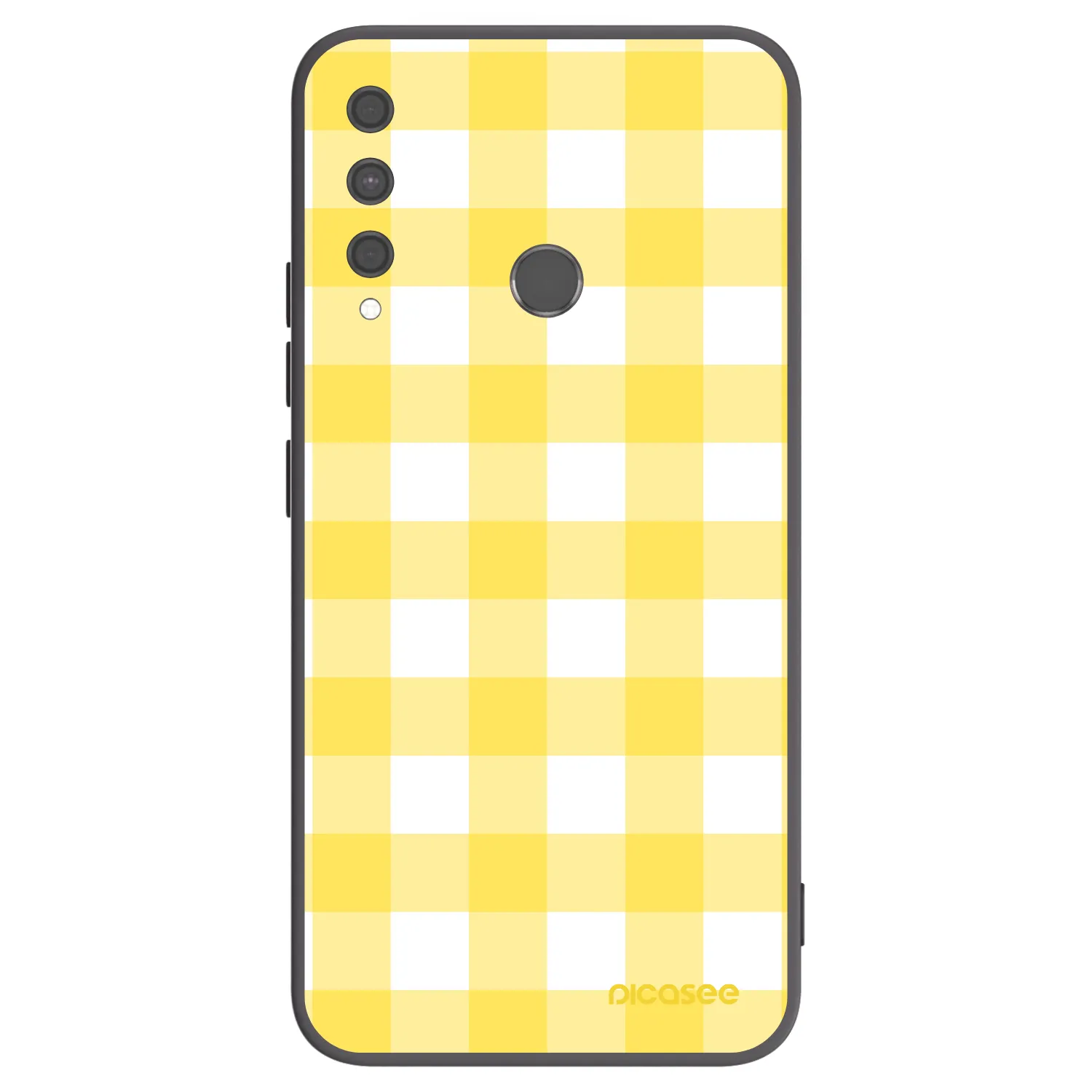 Picasee silikonowe czarne etui na Huawei P40 Lite E - Gride lemon