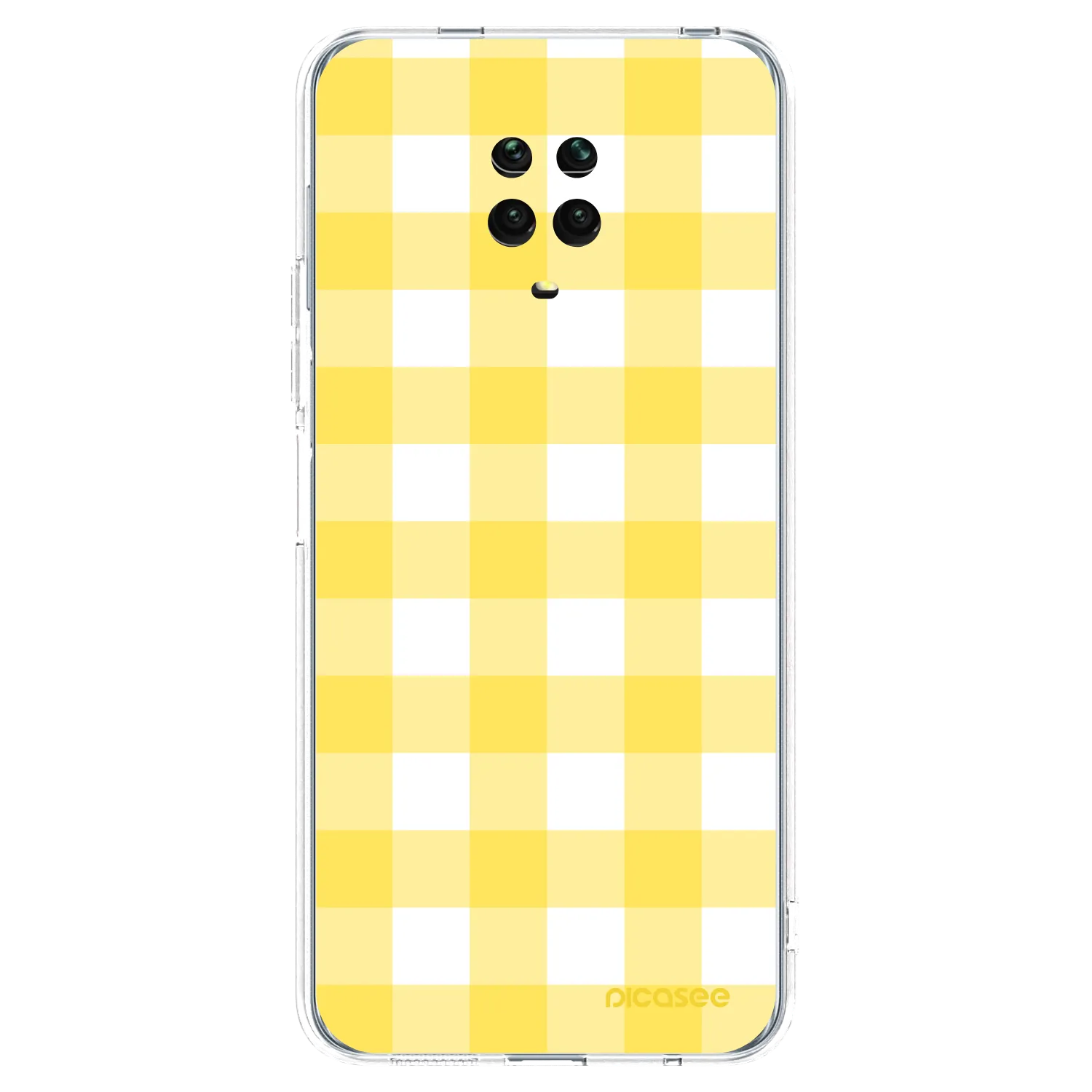 Picasee silikonowe przeźroczyste etui na Xiaomi Redmi Note 9 Pro - Gride lemon