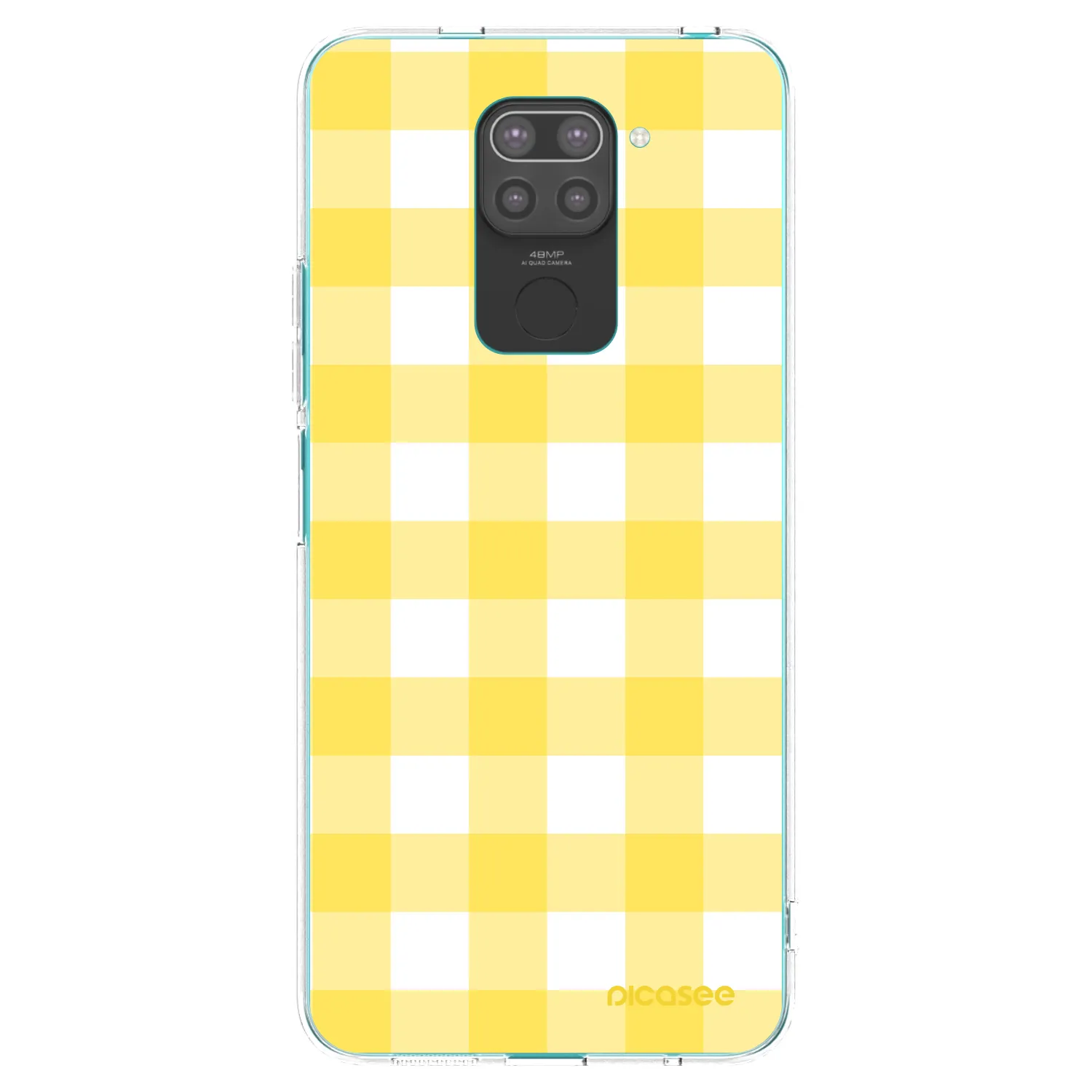 Picasee silikonowe czarne etui na Xiaomi Redmi Note 9 - Gride lemon