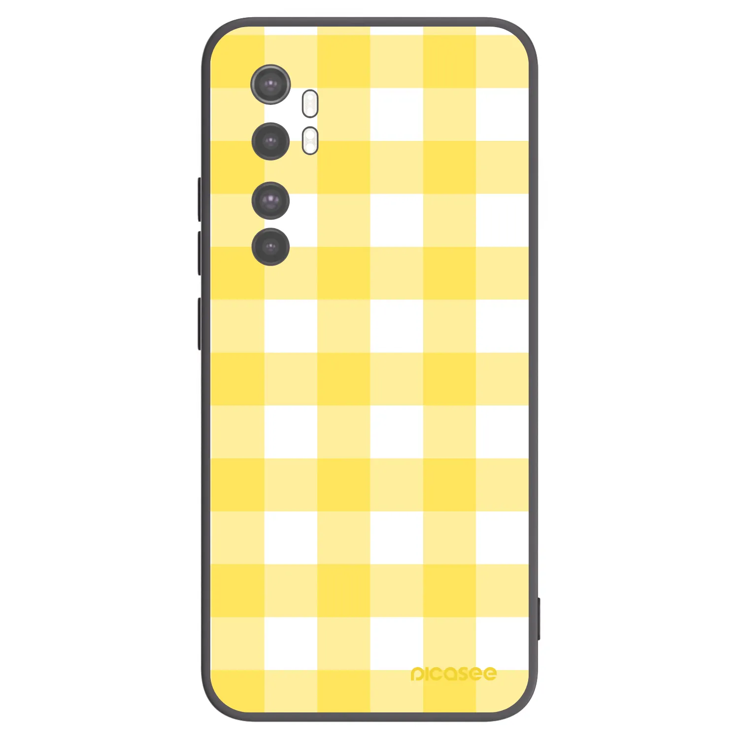 Picasee silikonowe czarne etui na Xiaomi Mi Note 10 Lite - Gride lemon