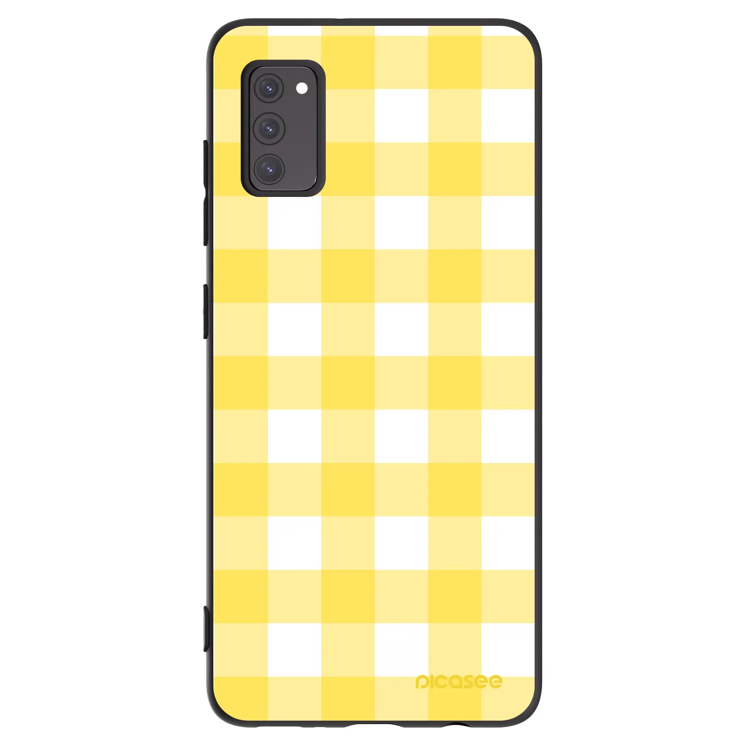 Picasee silikonowe czarne etui na Samsung Galaxy A41 A415F - Gride lemon