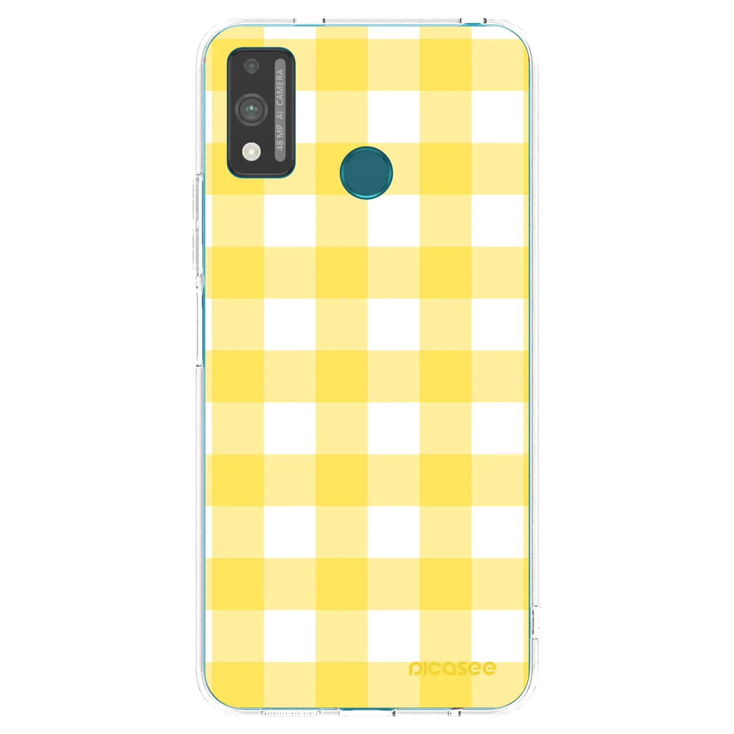 Picasee silikonowe przeźroczyste etui na Honor 9X Lite - Gride lemon
