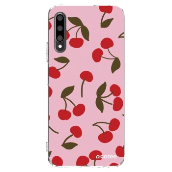 Picasee silikonowe przeźroczyste etui na Honor 9X Pro - Cherry