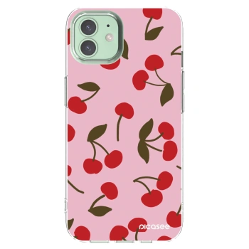 Picasee silikonowe przeźroczyste etui na Apple iPhone 12 - Cherry