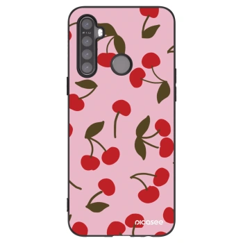Picasee silikonowe czarne etui na Realme 6i - Cherry