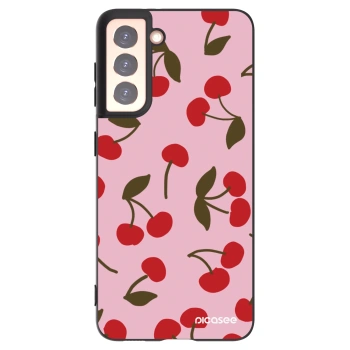 Picasee silikonowe czarne etui na Samsung Galaxy S21 5G G991B - Cherry